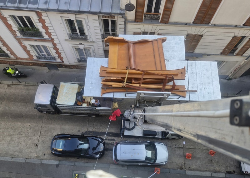 debarras paris 15 appartement - monte meuble